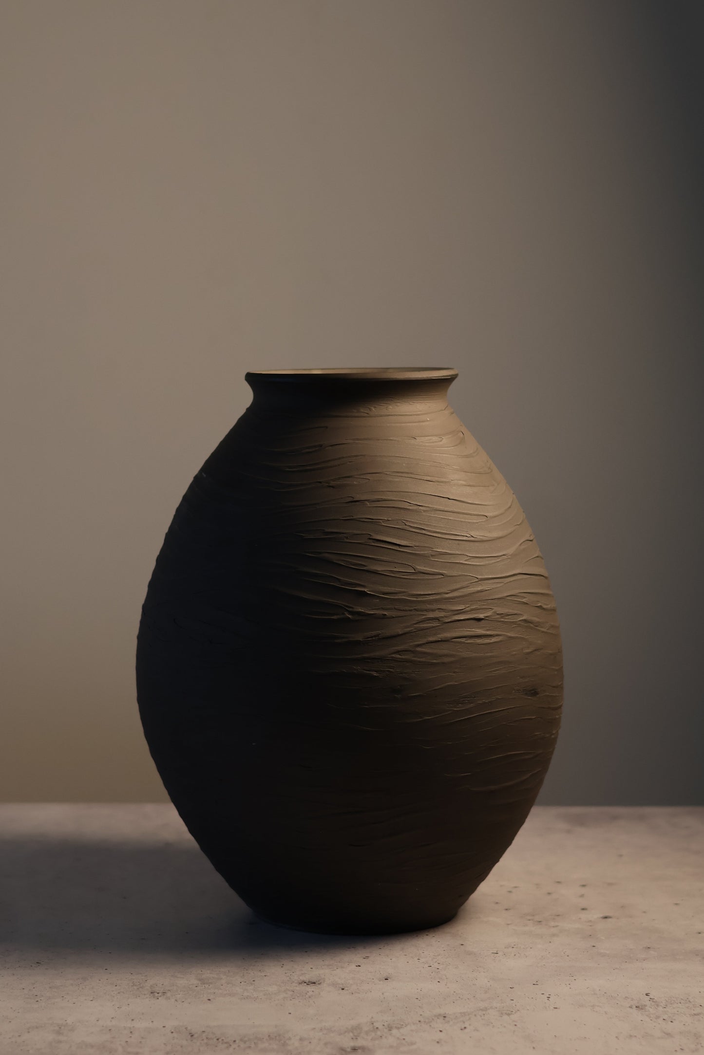 Matte Black - Textured Vase 3