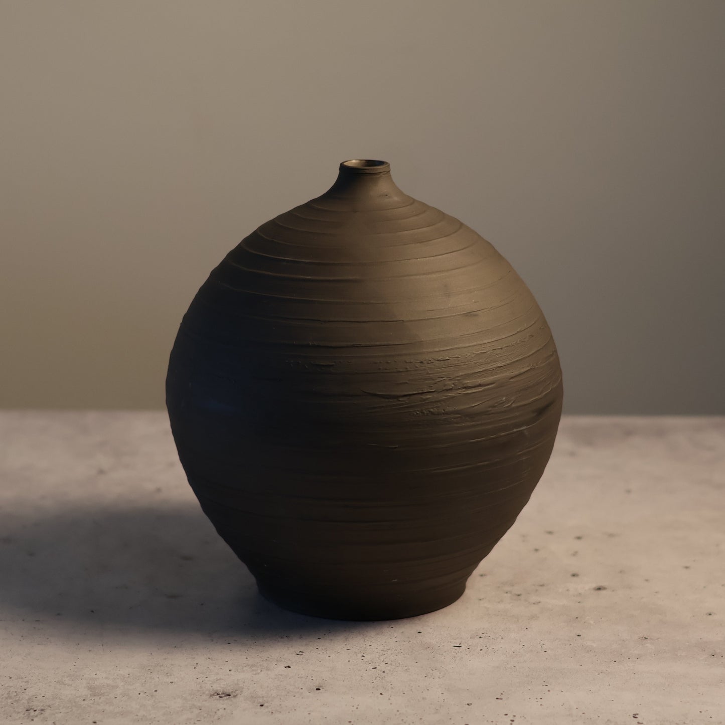 Matte Black - Textured Vase 1