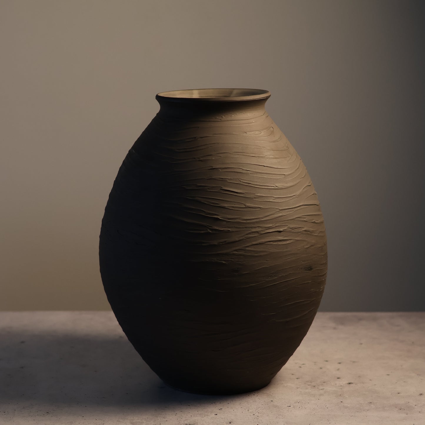 Matte Black - Textured Vase 3